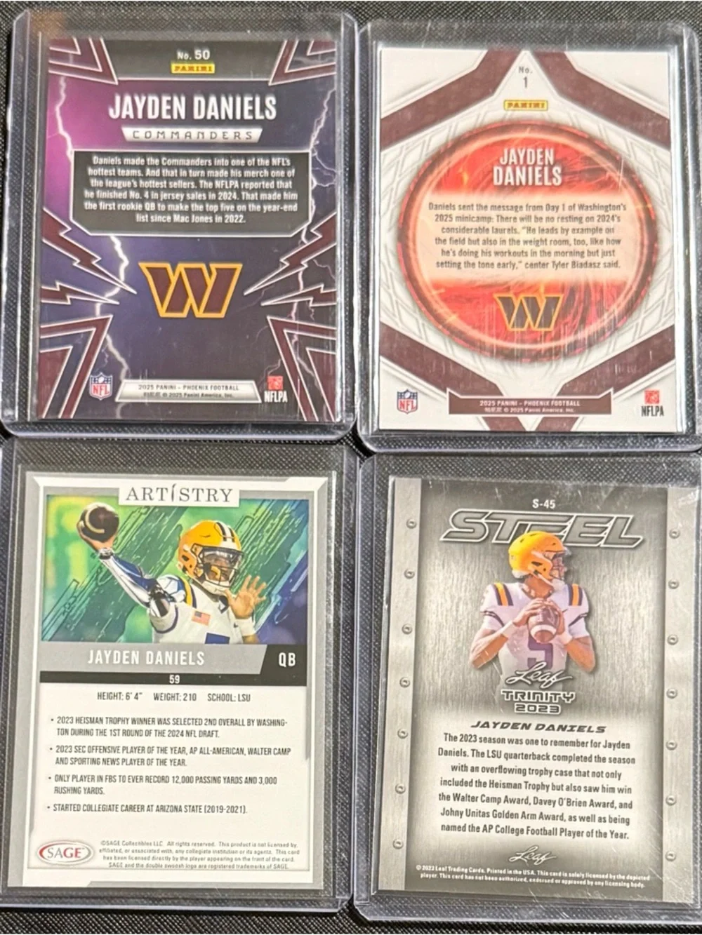 Jayden Daniels Football Card Lot 9 - Picture 2 of 8